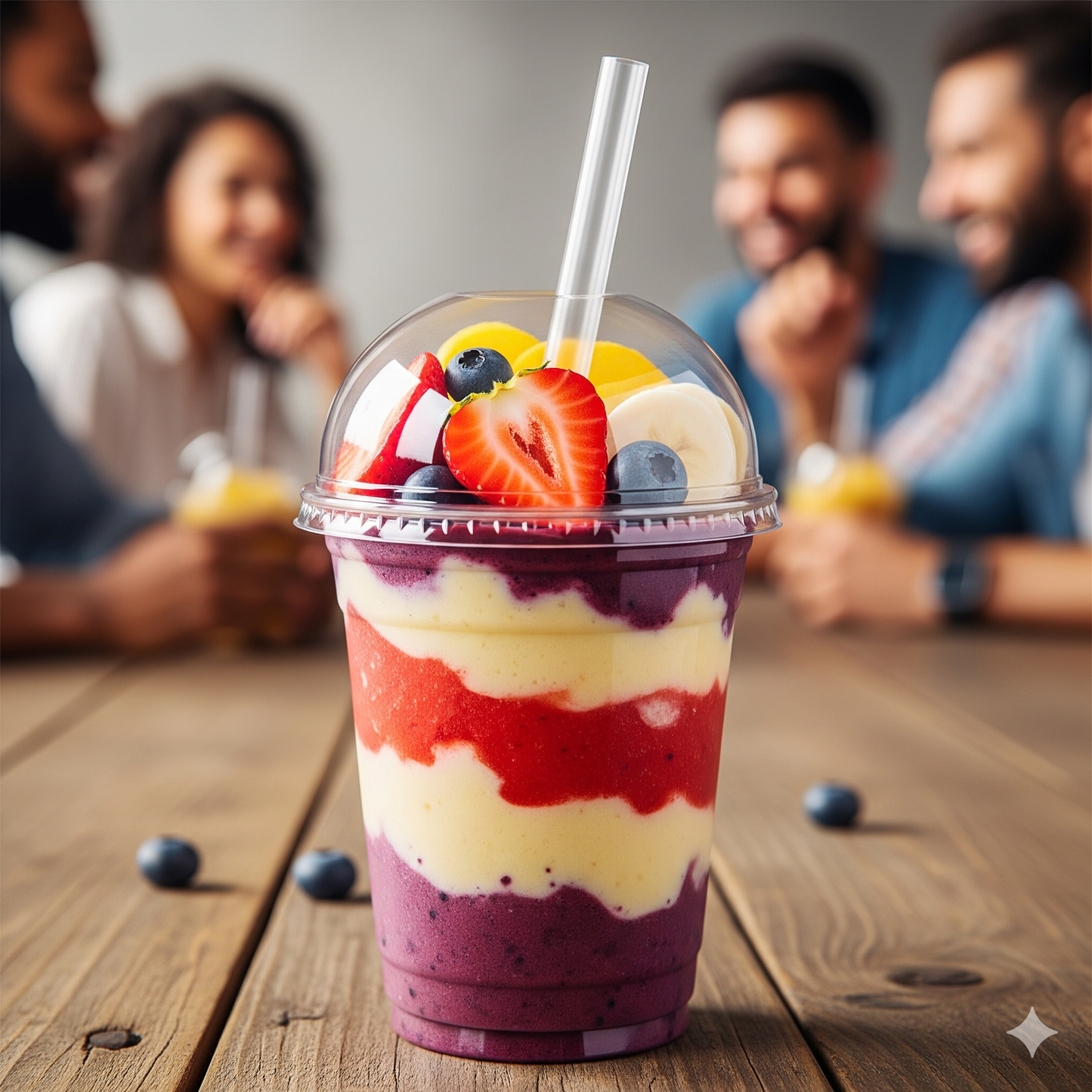 500 PET Smoothie Becher 400ml – Einweg Plastikbecher Transparent mit 100 Gratis Trinkhalmen – To Go Becher für Smoothies, Säfte, Shakes, Bubble Tea, Eiskaffee